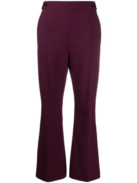 high-waisted flared trousers | Farfetch (US)