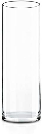 CYS Excel Clear Glass Cylinder Vase (H:14" D:4") | Multiple Size Choices Glass Flower Vase Centerpie | Amazon (US)