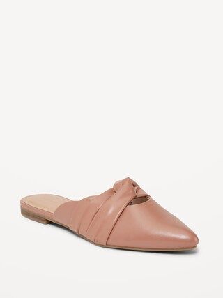 Faux-Leather Twist-Front Mule Shoes for Women | Old Navy (CA)