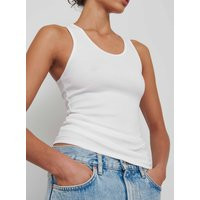 Ribbed Tank | Size: L | Color: White | Curio