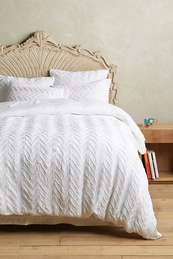 Textured Chevron Duvet Cover | Anthropologie (US)