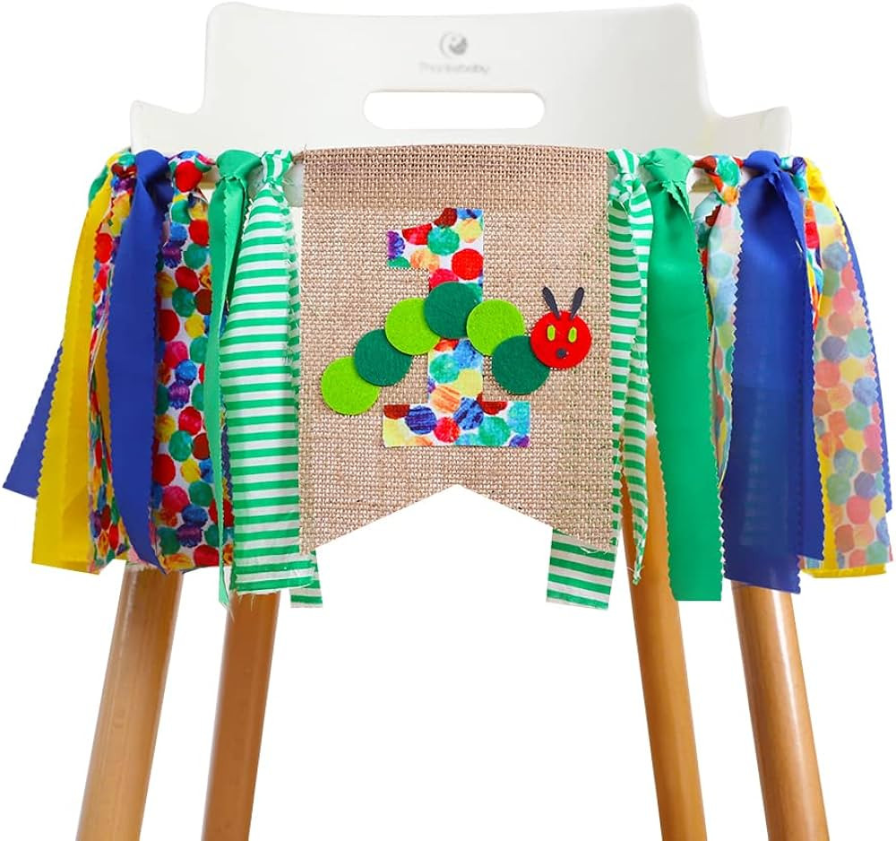 Hungry Caterpillar 1st Birthday High Chair Banner - Fruit theme decorations, fruit banners, kinde... | Amazon (US)