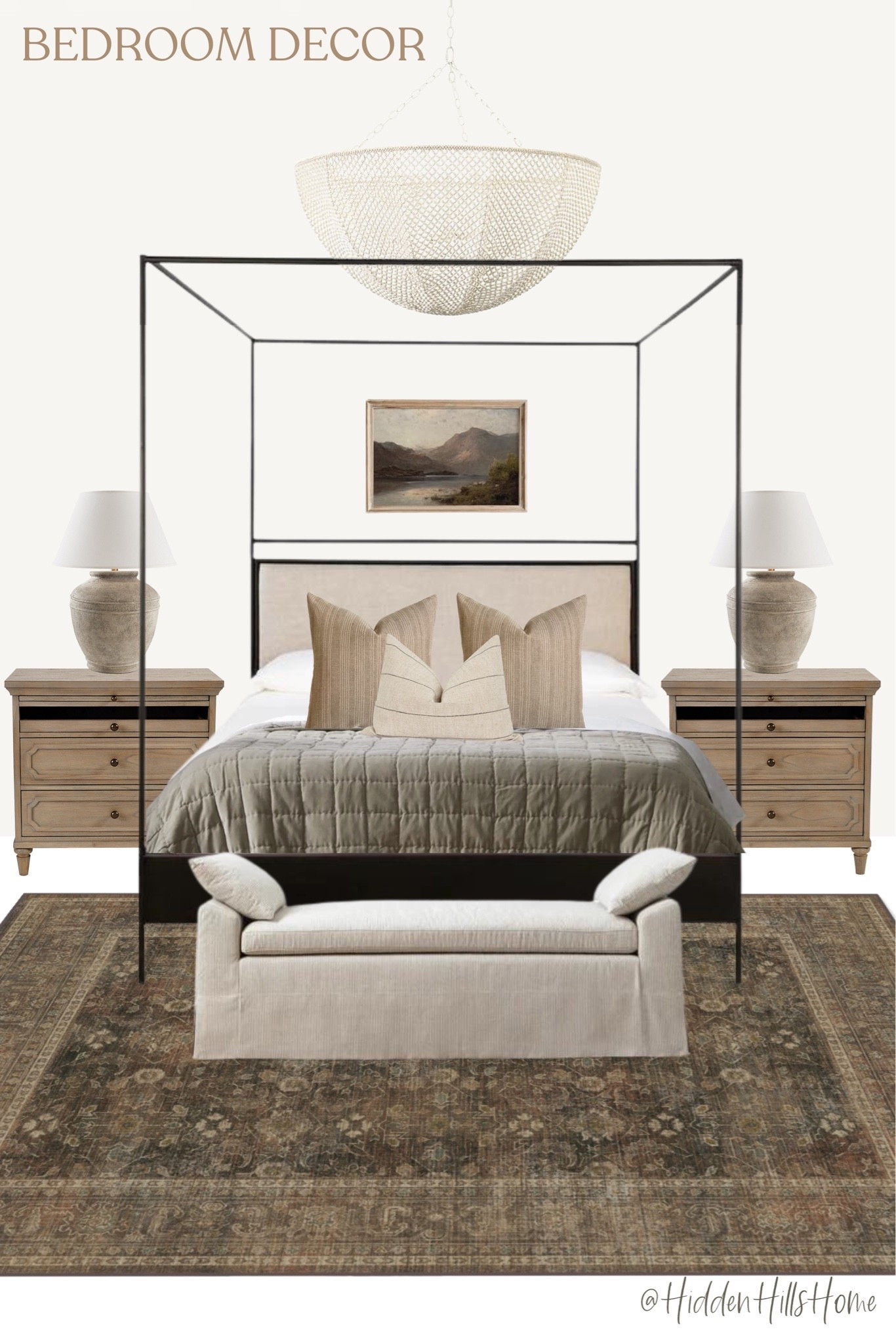 Bedroom decor, bedroom mood board with a canopy bed, home decor, master bedroom design, bedding, nightstands #bedroom

#LTKHome #LTKSaleAlert #LTKSeasonal