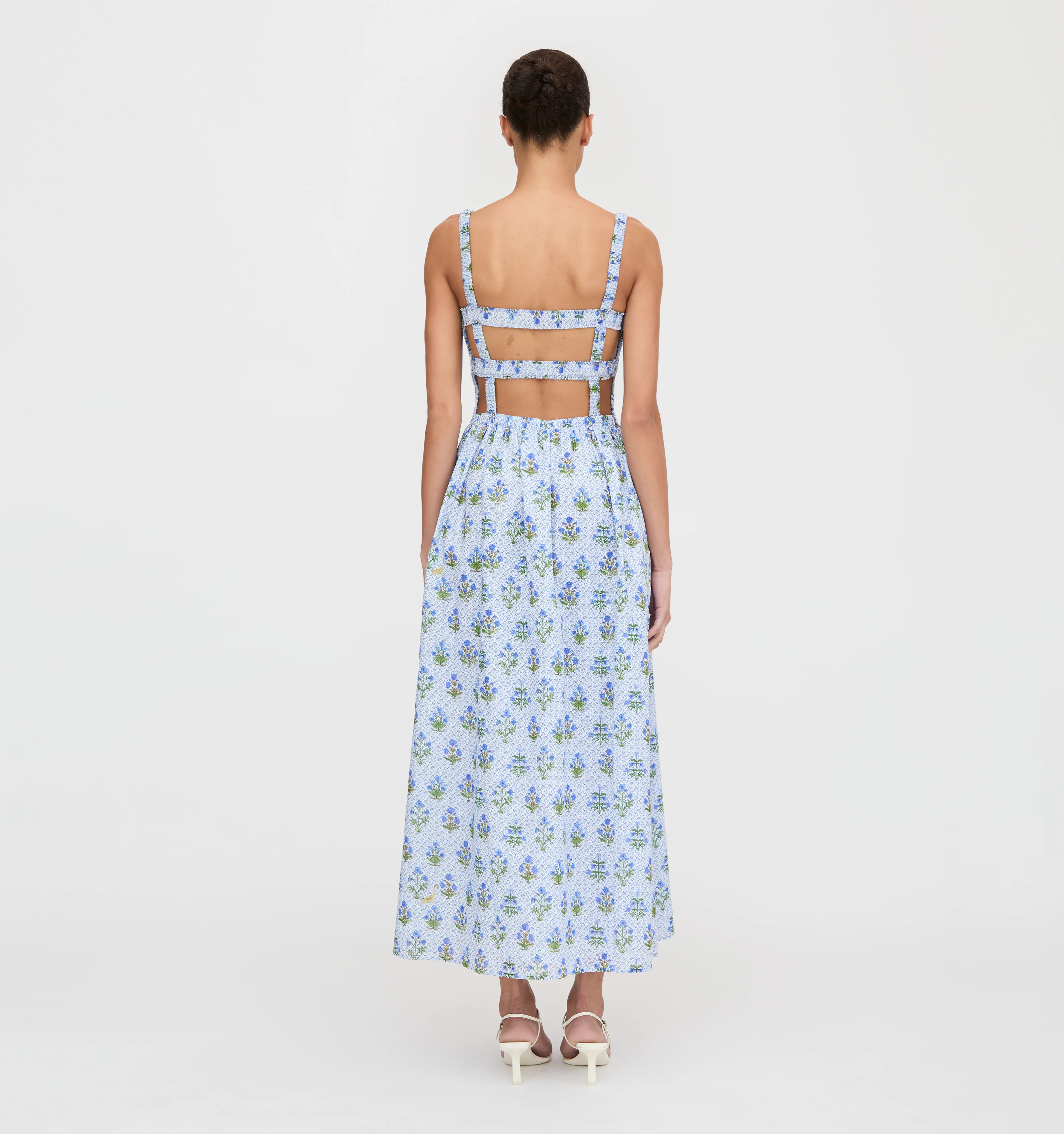 The Anita Nap Dress - Blue Block Print | Hill House Home US