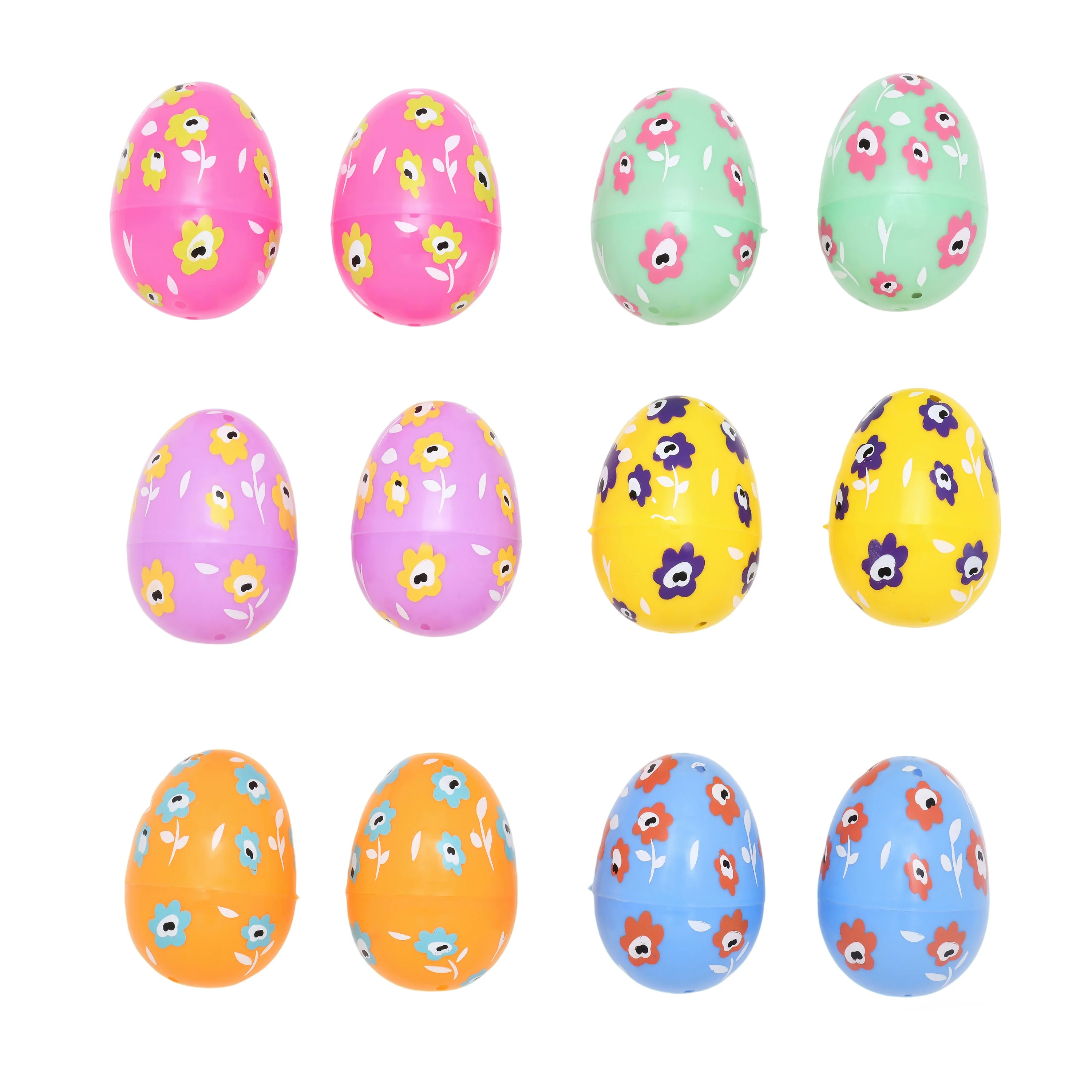 Multicolor Floral Eggs, 2", 12 Count, Easter by Way To Celebrate | Walmart (US)