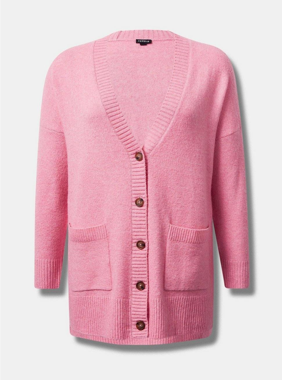 Vegan Cashmere Boyfriend Cardigan V-Neck Sweater | Torrid (US & Canada)