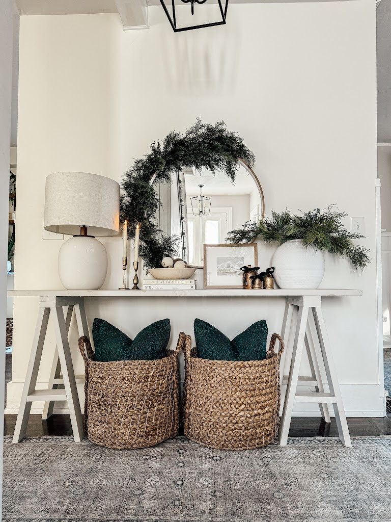 Christmas Entry Console Table Decor 

 #LTKHoliday #LTKSeasonal #LTKHome
