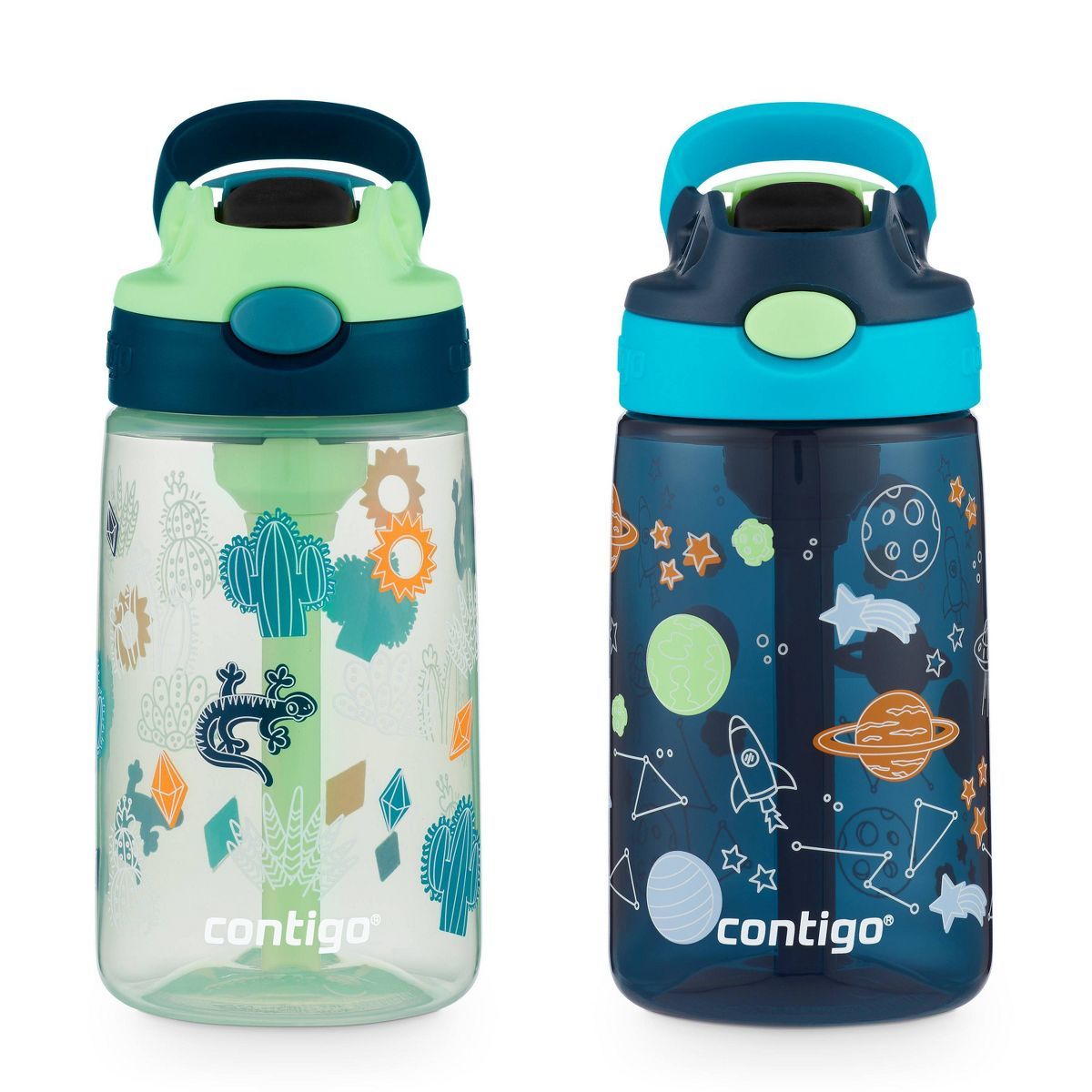 Contigo 14oz 2pk Plastic Cleanable Kids' Water Bottles | Target