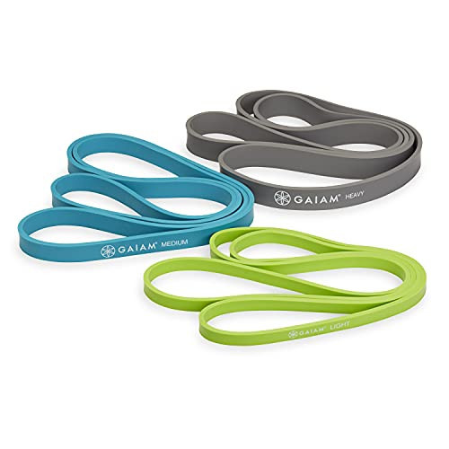 Gaiam Restore Resistance Training Workout Pull Up Bands 3 Pack - Extra-Strong Durable Progressive Resistance Exercise Loop Cords for Assisted Pull Ups and Strength Bands Training | Amazon (US)