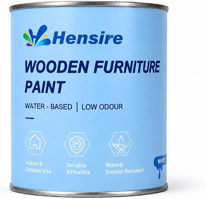 Hensire White Wood Furniture Paint 35oz \u2013 All-in-One No Sanding | | Amazon (US)