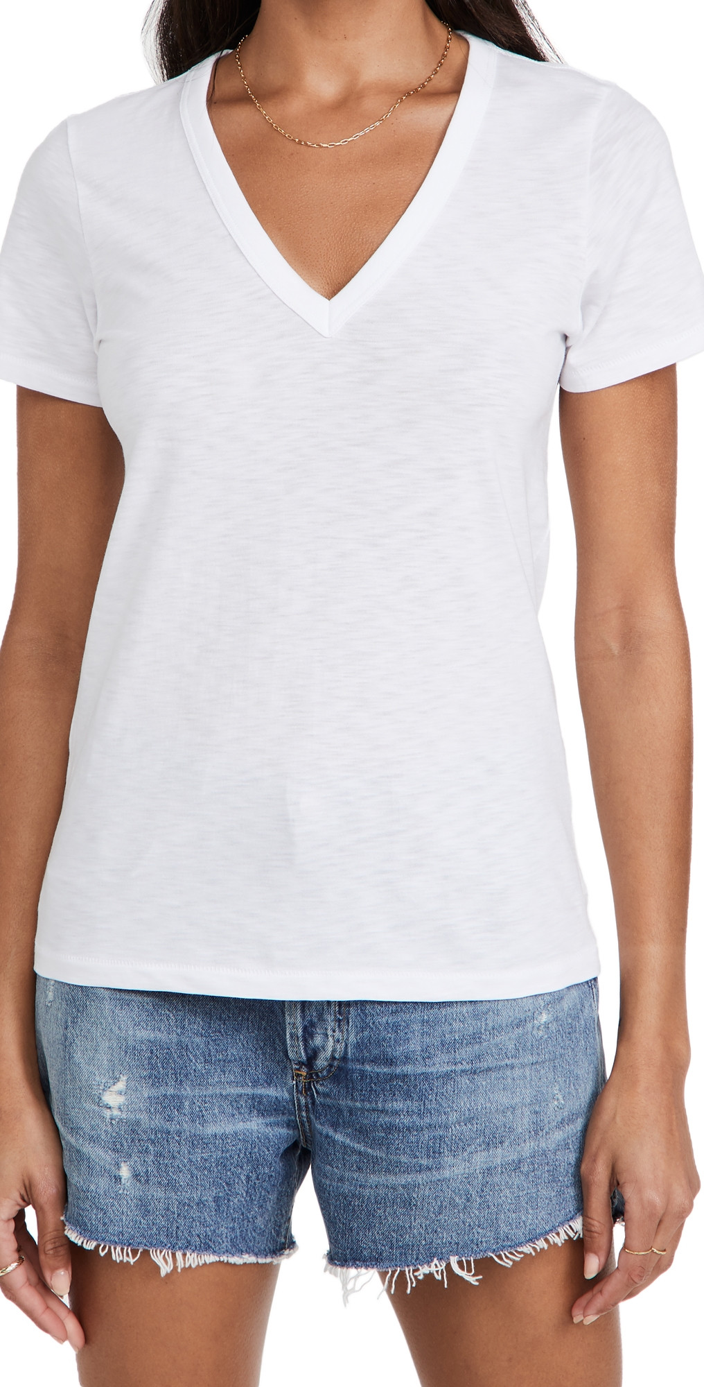 rag & bone The Vee Tee Bright White S | Shopbop