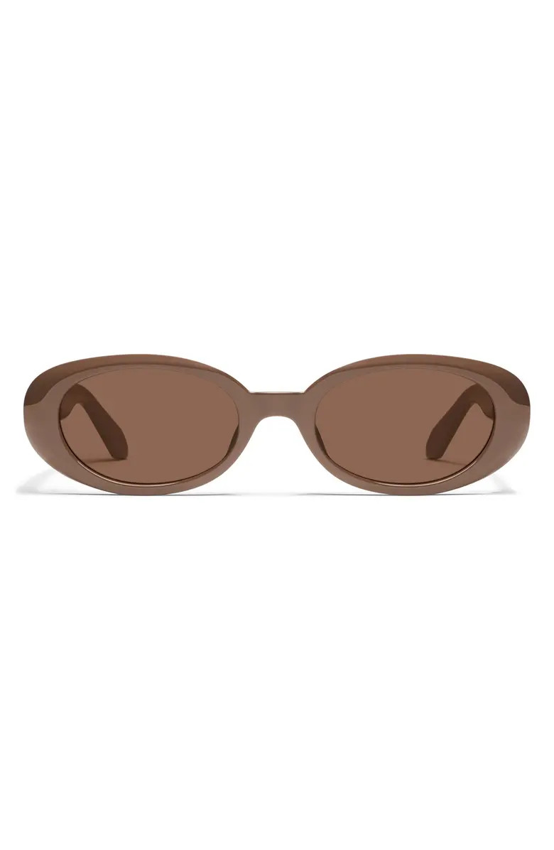 Felt Cute 52mm Gradient Small Oval Sunglasses | Nordstrom