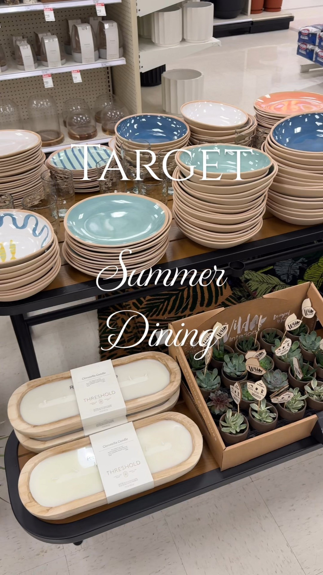 Shop with me at Target! Let’s browse the new Threshold Summer outdoor dining collection. These melamine dishes have the most high end, organic look but also come in some fun colors for Summer! 

I want the red, white & blue tablecloth for all of the Summer holidays coming up! 🇺🇸 Did anything catch your eye? 

Follow for more seasonal home decor ideas. 

#LTKHome #LTKSaleAlert #LTKSeasonal
