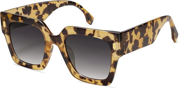SOJOS Vintage Oversized Square Sunglasses for Women,Retro Womens Luxury Big Large Sun Glasses UV4... | Amazon (US)