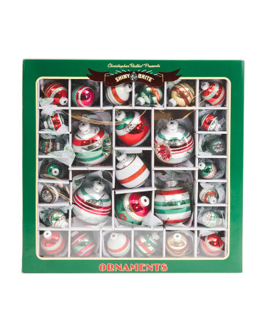 29pc Round And Reflector Ornaments Set | TJ Maxx
