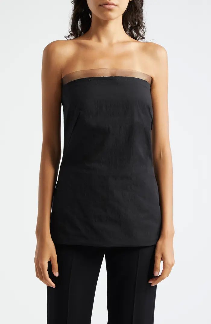 GIA STUDIOS Strapless Raw Edge Top | Nordstrom | Nordstrom