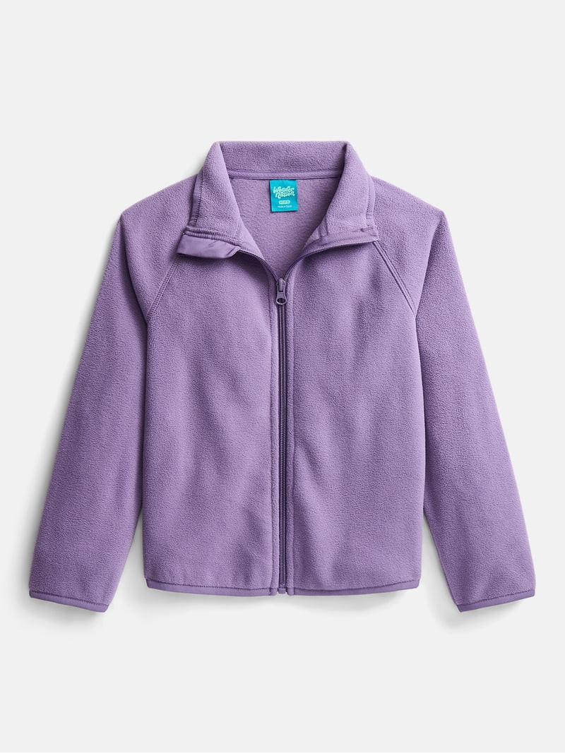 Wonder Nation Girls Microfleece Full Zip Jacket, Sizes 4-18 & Plus | Walmart (US)