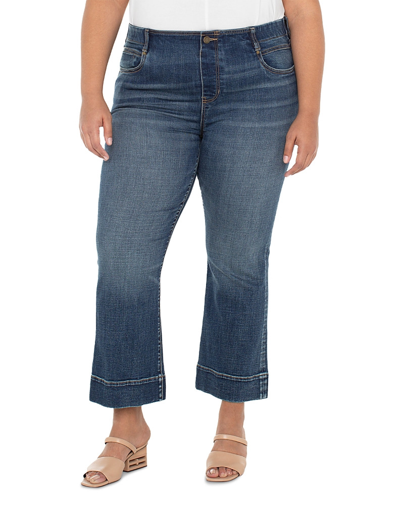Liverpool Los Angeles Plus Gia High Rise Ankle Flared Jeans in Amana | Bloomingdale's (US)