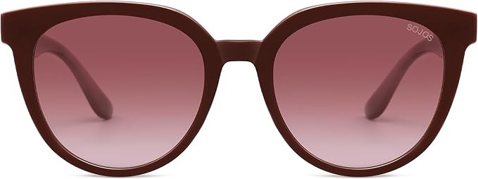 SOJOS Trendy Cat Eye Round Polarized Sunglasses for Women Fashion UV Protection Sunnies Sunglasse... | Amazon (US)