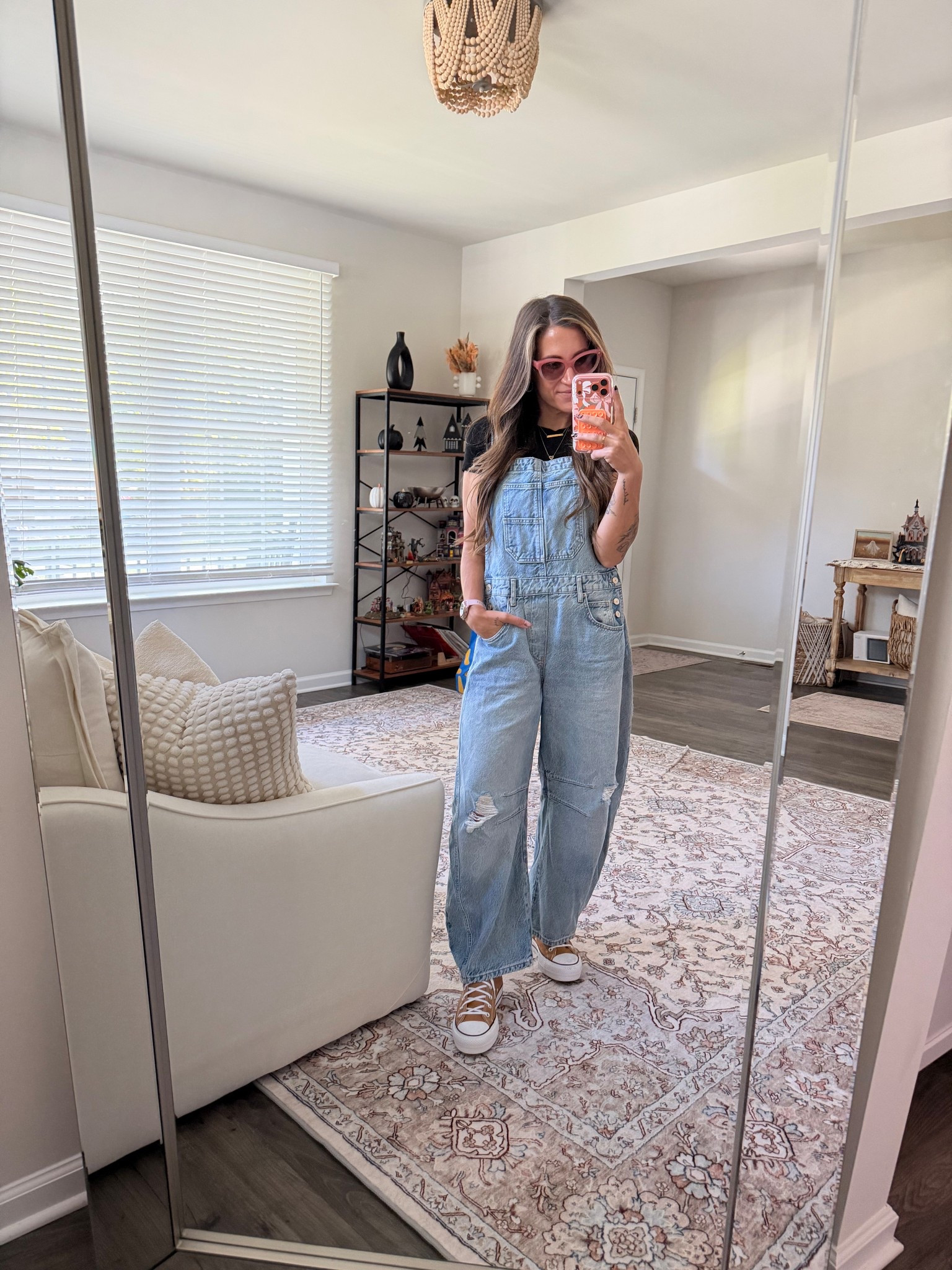 Happy October!! Fall fits are upon us. Wearing a size small in the overalls. Sunnnies are LV!

#LTKStyleTip #LTKSeasonal #LTKTall