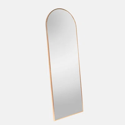 Gold 71x31.5 inch metal arch stand full length mirror | Wayfair Professional