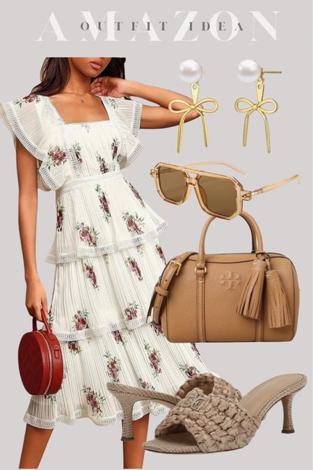 Amazon outfit idea 
Wedding guest dress
Summer dress 
Sunglasses 
Sandals 

#LTKSaleAlert #LTKShoeCrush #LTKWedding