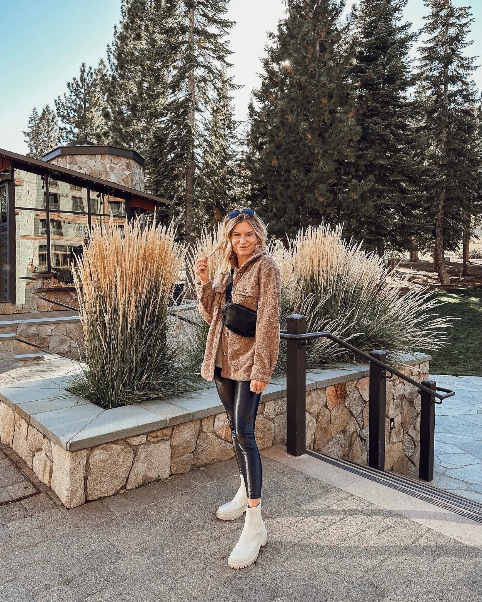 Abercrombie favorites on sale!
 Sherpa shacket, spanx faux leather leggings, lug boots, similar lulu lemon belt bag. 

#LTKsalealert #LTKCyberweek #LTKHoliday