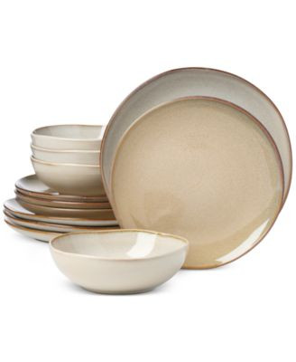 Organic Shades 12 Pc. Dinnerware Set, Service for 4 | Macy's