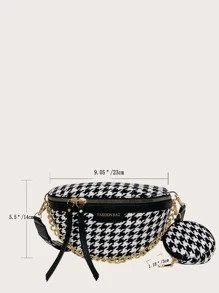 Houndstooth Pattern Fanny Pack
   SKU: sg2110131711711747      
          (53 Reviews)
          ... | SHEIN