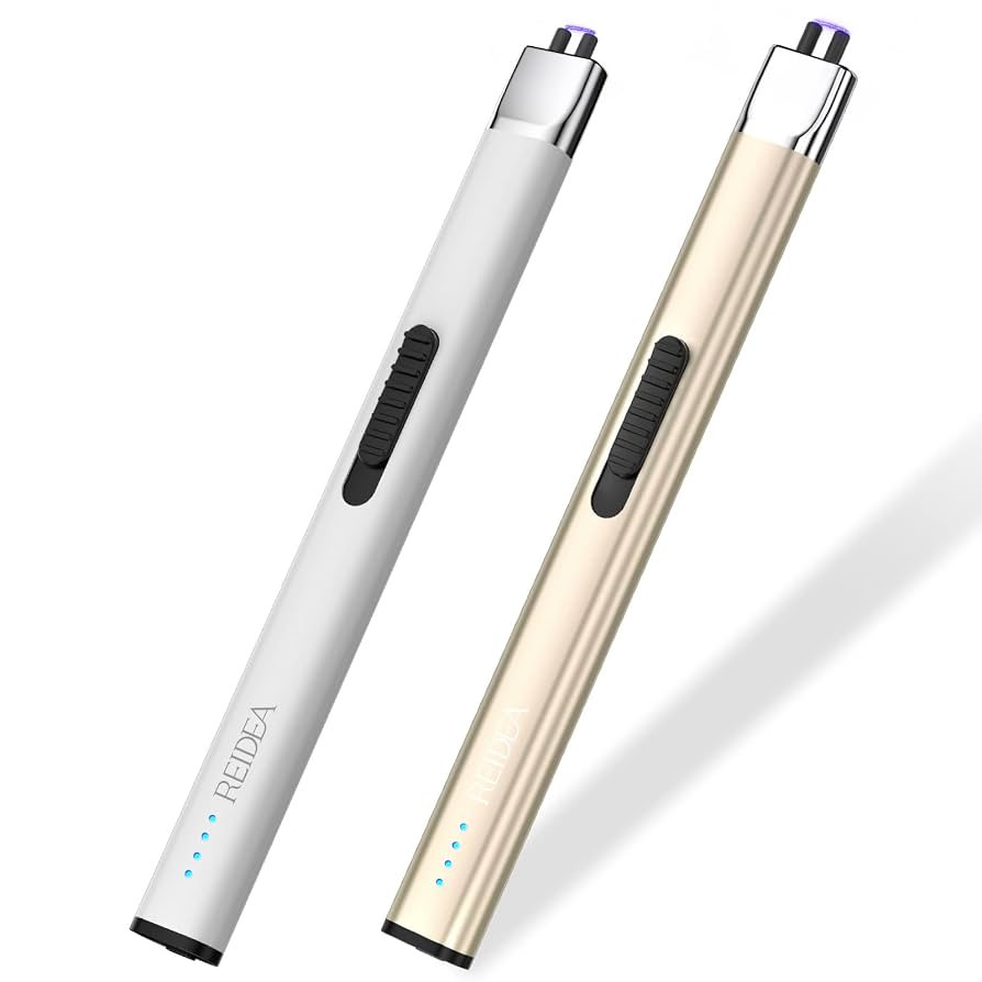 REIDEA Lighters 2 Pack R1 Flat Electronic Candle Lighter, Windproof Flameless USB Rechargeable Ar... | Amazon (US)
