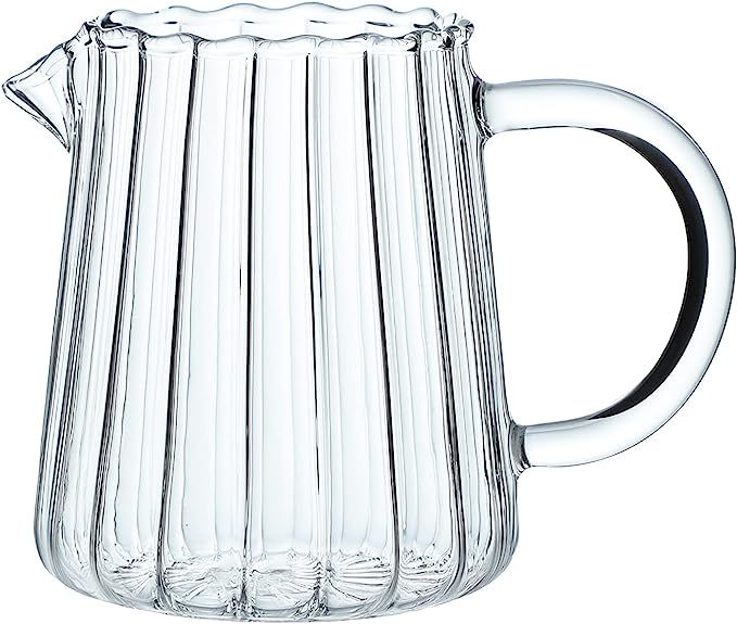 CHOOLD Elegant Wave Shaped Crystal Glass Creamer Coffee Pitcher/Serving Pitcher/Sauce Pitcher/Mil... | Amazon (US)