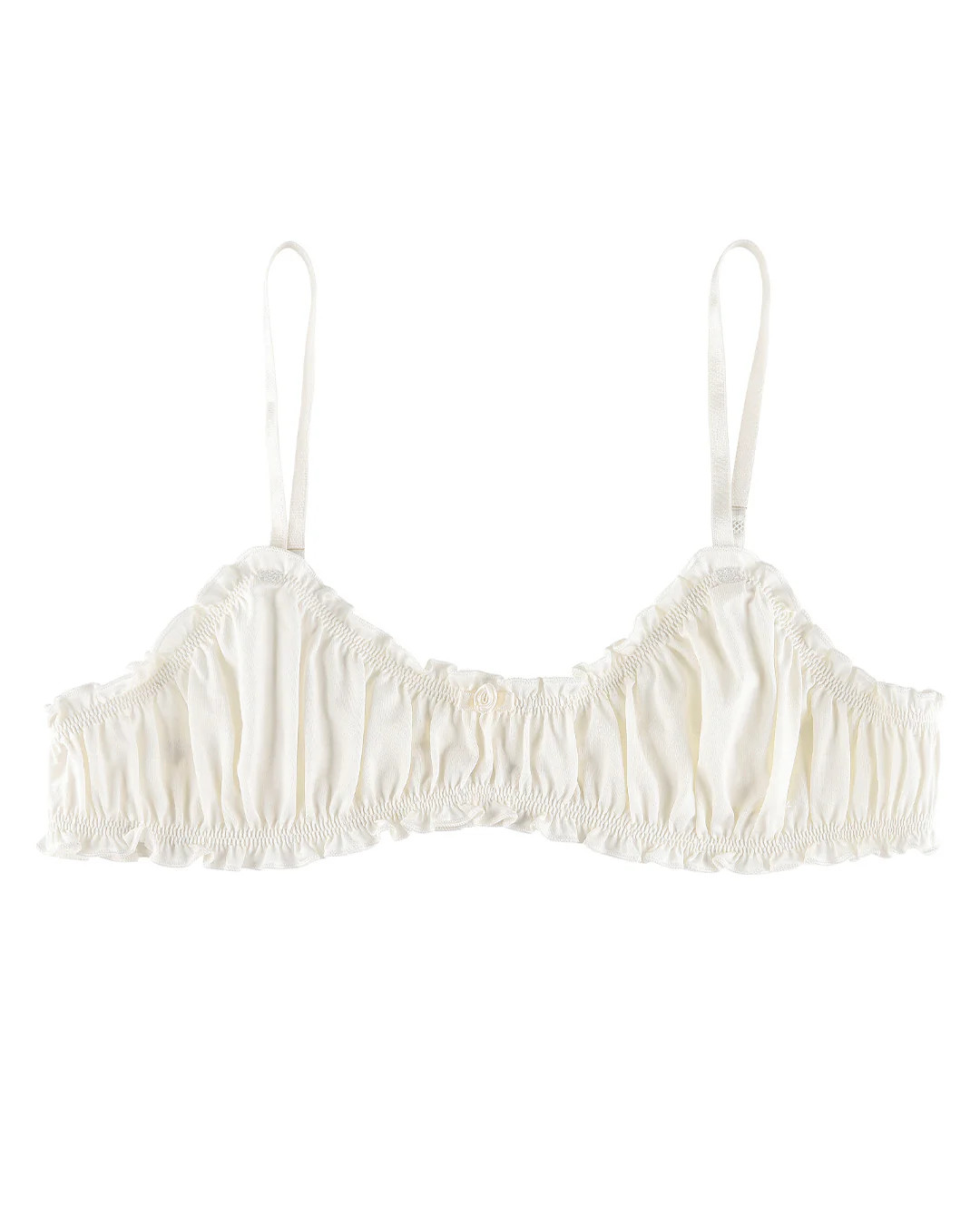 Underwear: Soft Gather Bra - White - My mum made it | My Mum Made It
