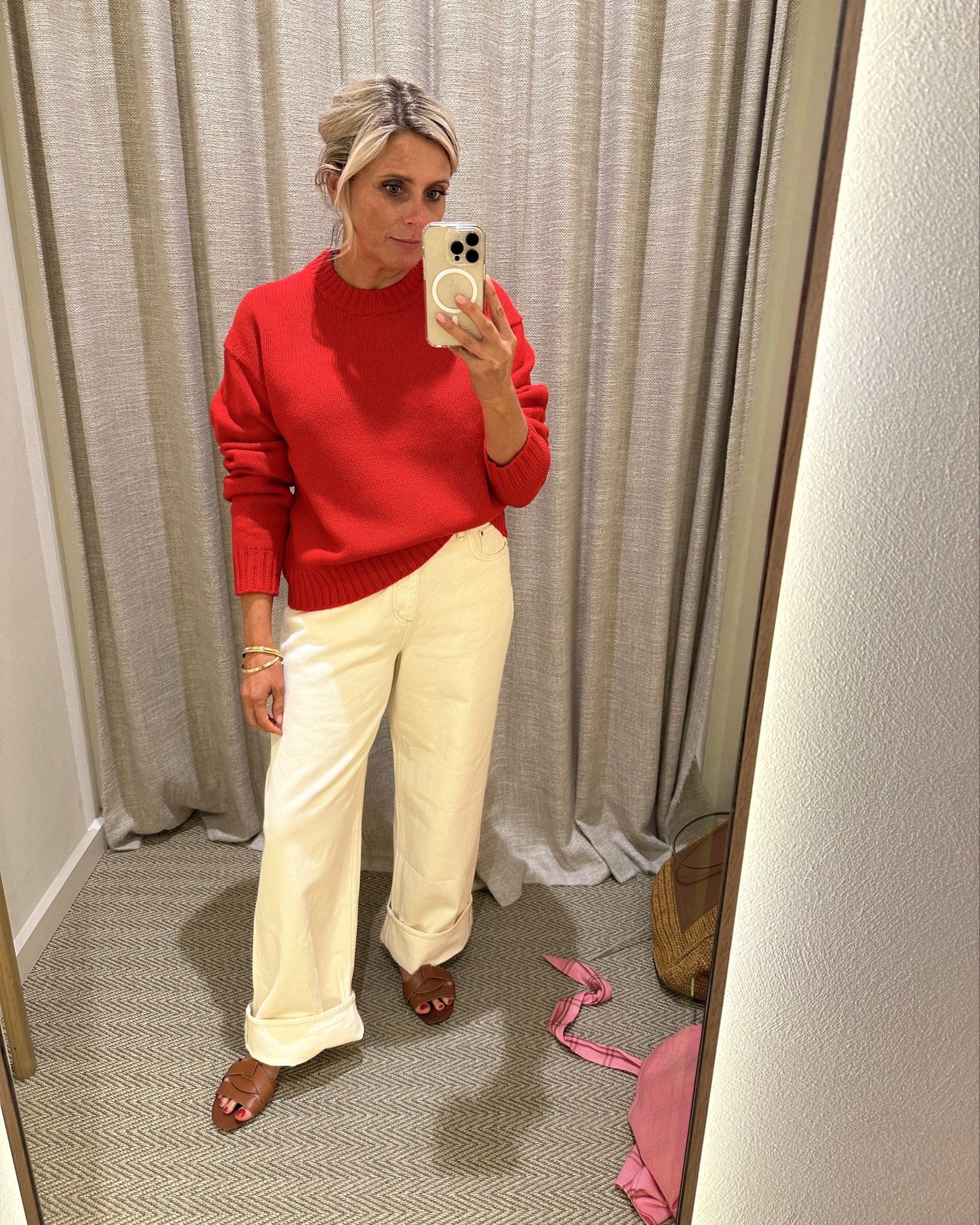 New season arrivals - these cream wide legs jeans are a boyfriend cut. They work well folded over on shorties like me  

#LTKFashionMonth #LTKpetite #LTKaustralia