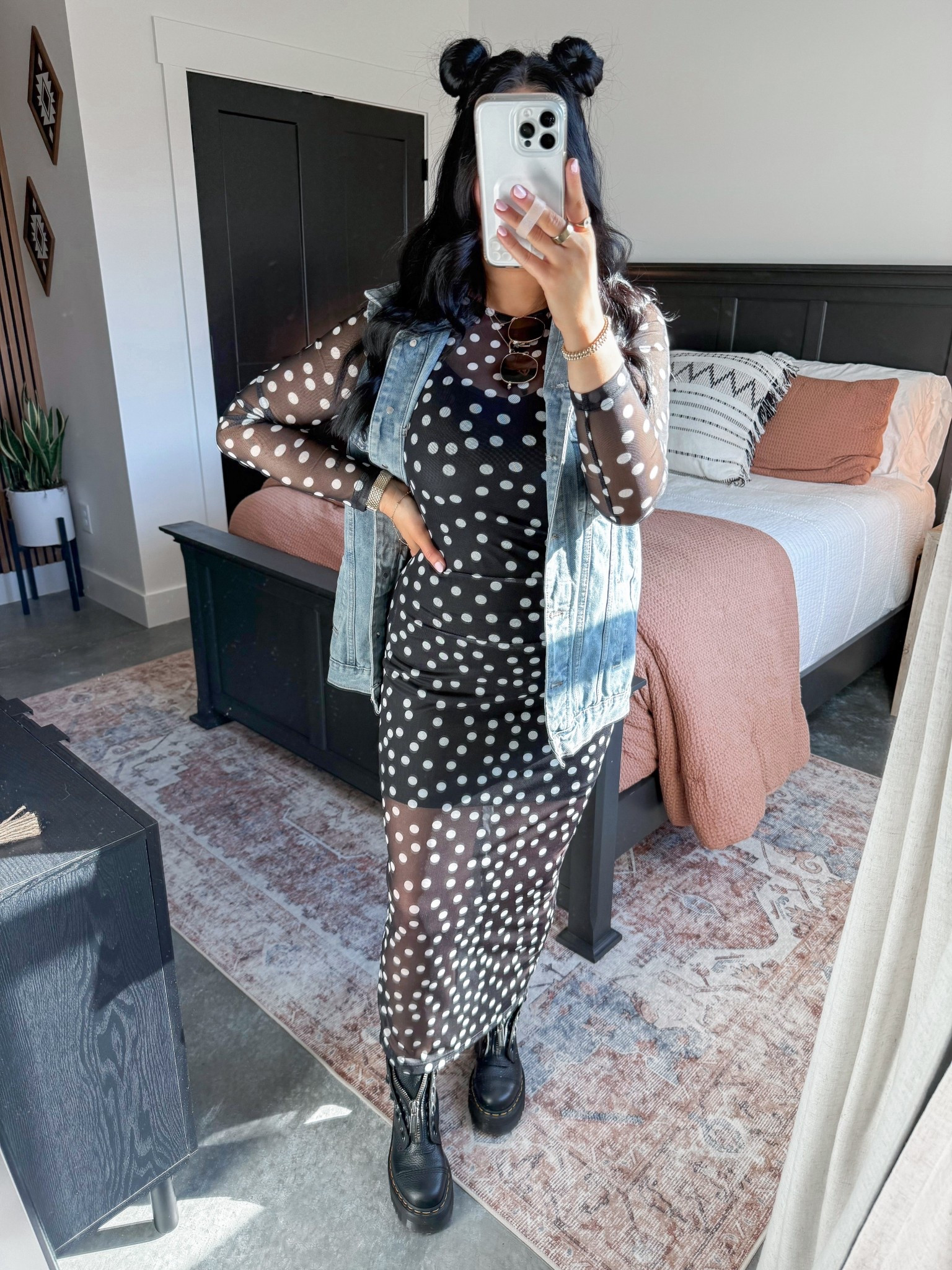 Edgy Bump Friendly OOTD 🖤🤍

Dress - small (the solid black liner has great length to it, I just have mine tucked up a little since I'm super short waisted!)
Denim Vest - xs (a2 blue color)

This dress is perfect for casual everyday wear like I styled it here, or even for an upcoming event! (think wedding guest, baby or bridal shower, etc!) I'm currently 20 weeks pregnant and still have room to grow with it! It is non maternity - so would also work for everyone. 👏🏼 I layered this oversized denim vest over it and finished the look with some platform docs & sunglasses. 🖤



#LTKootd #LTKPetite #LTKBump