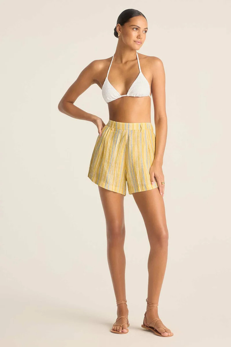 The Getaway Short - Sunny Skies EcoLinen | Vitamin A
