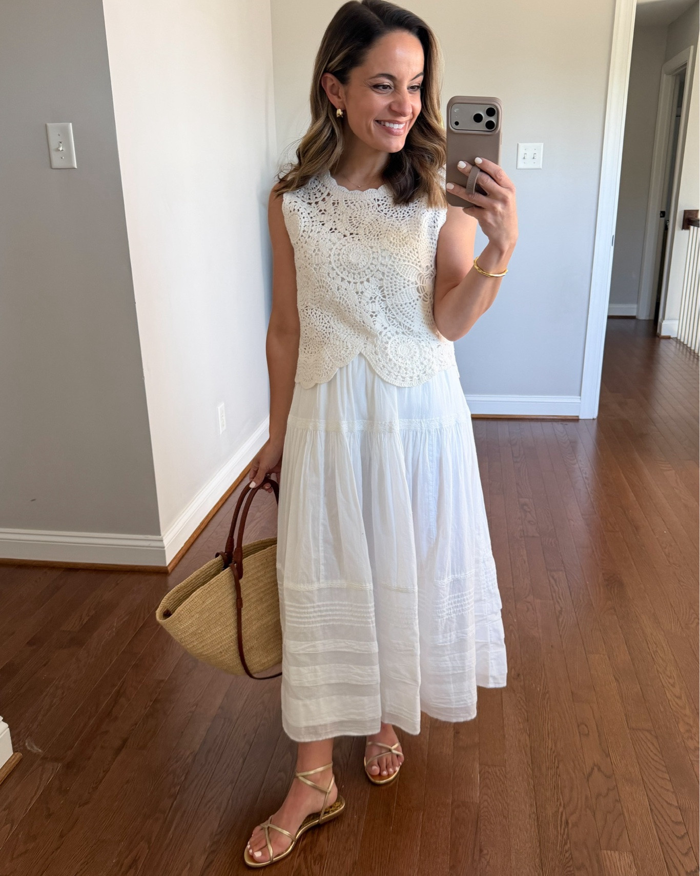 A mix of petite-friendly Abercrombie favorites on sale today!

Outfit 1:
White skirt (Abercrombie): petite xxs 
Top (Abercrombie): xxs (low in stock)
Straw bag (Sezane)
Gold sandals: tts

Outfit 2:
Pants (Abercrombie): xxs short / 28.5” inseam, I need a heel
Poncho (free people) one size - well proportioned for petites
Tank top (Quince): xs 
Heels (Dolce Vita): true to size, tight on toes

Outfit 3:
Chocolate brown pants (Abercrombie): 24 short / 28.5” inseam / 11.5” rise (I need a heel with these pants)
Brown top (Abercrombie): xxs
Heels (Sam Edelman): tts

My measurements for reference: I’m 4’10” and 105lbs. My bust, waist, and hip measurement is 32”, 24”, and 36”.

#LTKootd #LTKgrwm #LTKSeasonal