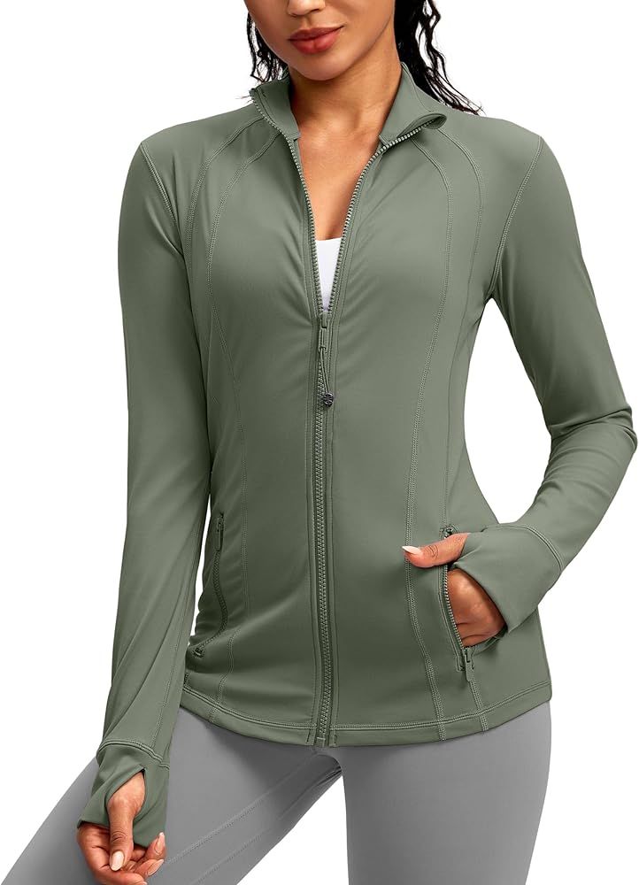 G Gradual Women's Zip Up Workout Jackets with Pockets Slim Fit Cottony Soft Jacket for Running At... | Amazon (US)