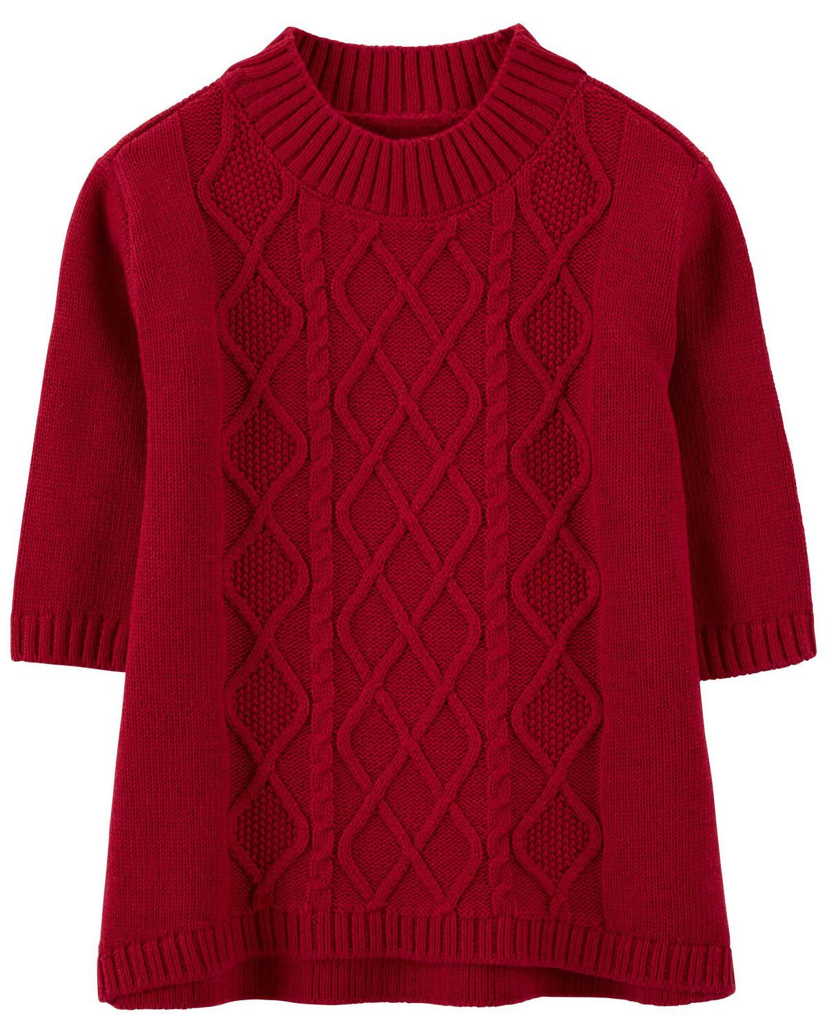 Red Baby Cable Knit Sweater Dress | carters.com | Carter's