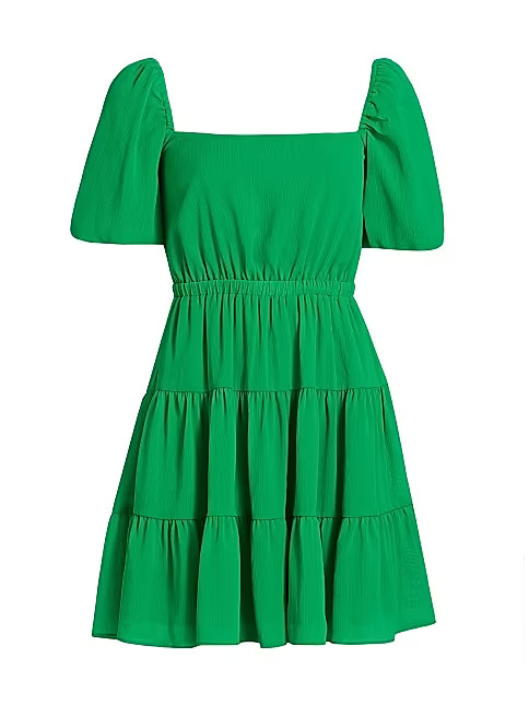 Mandy Textured Lace-Up Minidress | Saks Fifth Avenue