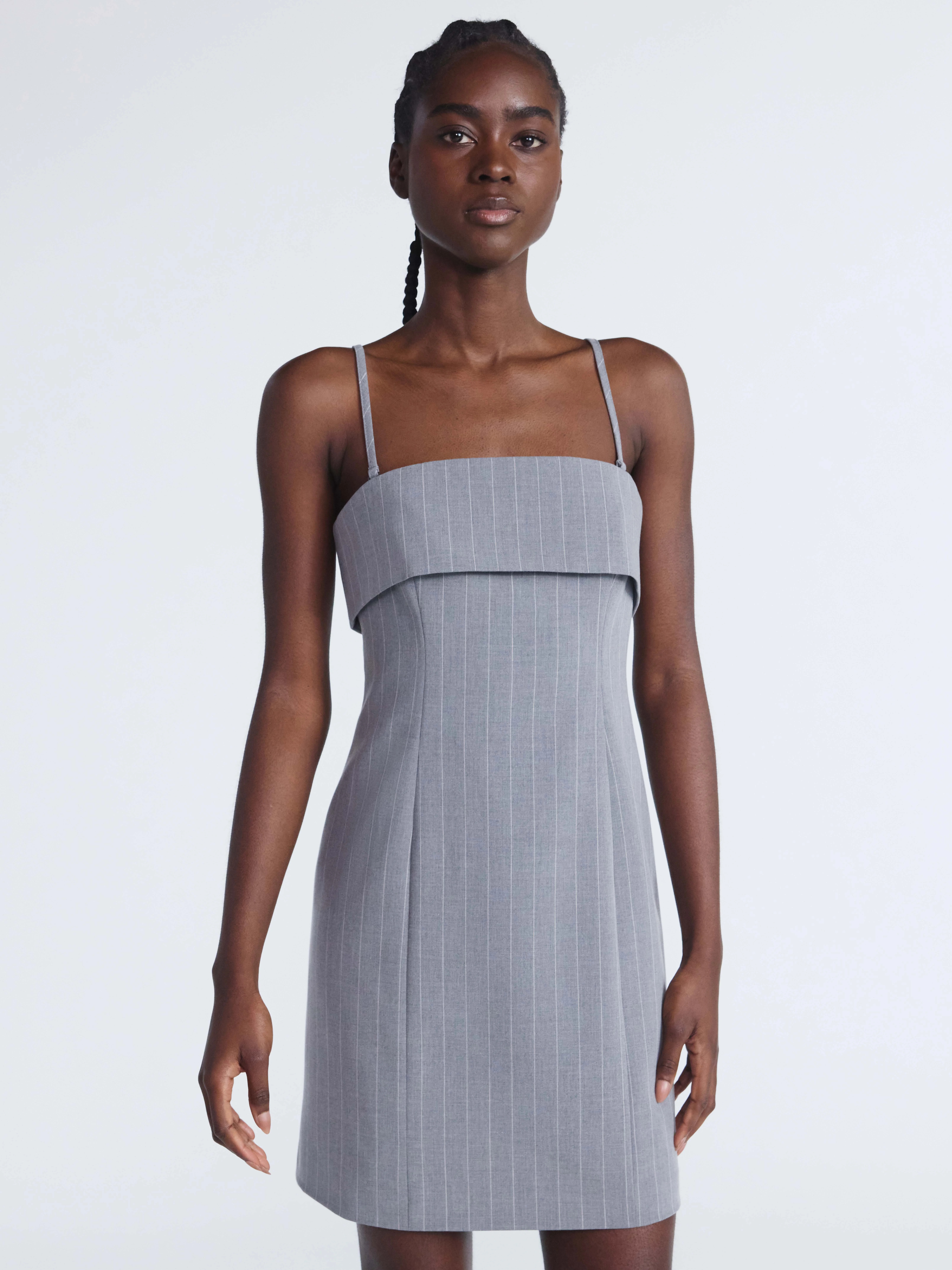 Scoop Women’s Fold Over Bandeau Neck Mini Dress, Sizes XS-XXL | Walmart (US)