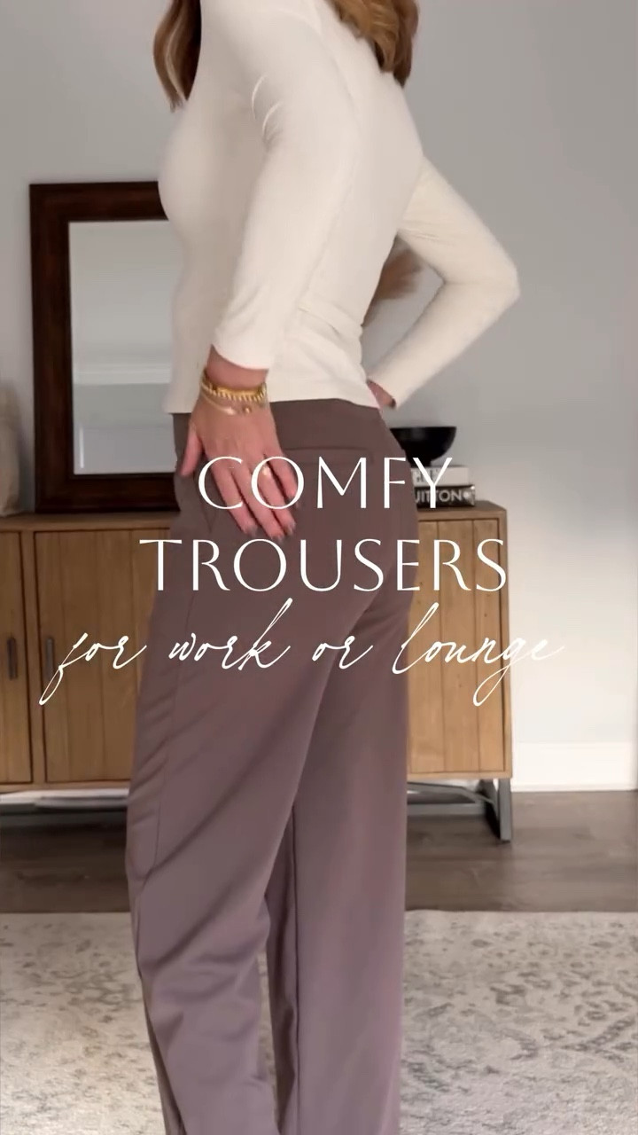 These comfy pants may be one of my best ever Amazon finds: work pants that feel like yoga pants! Yes, please.
They have all the chic details of wide leg trousers with the stretch and buttery soft feel of lounge/yoga pants. And the come in FIVE inseam lengths and sizes XXS-3X! Talk about size inclusive. Available in 30+ colors.

comfortable work pants, travel outfit, teacher outfit, Amazon fashion favorites, comfortable workwear, versatile fashion, effortless style, timeless style, over 40 fashion, easy outfits

#LTKOver40 #LTKSaleAlert #LTKWorkwear