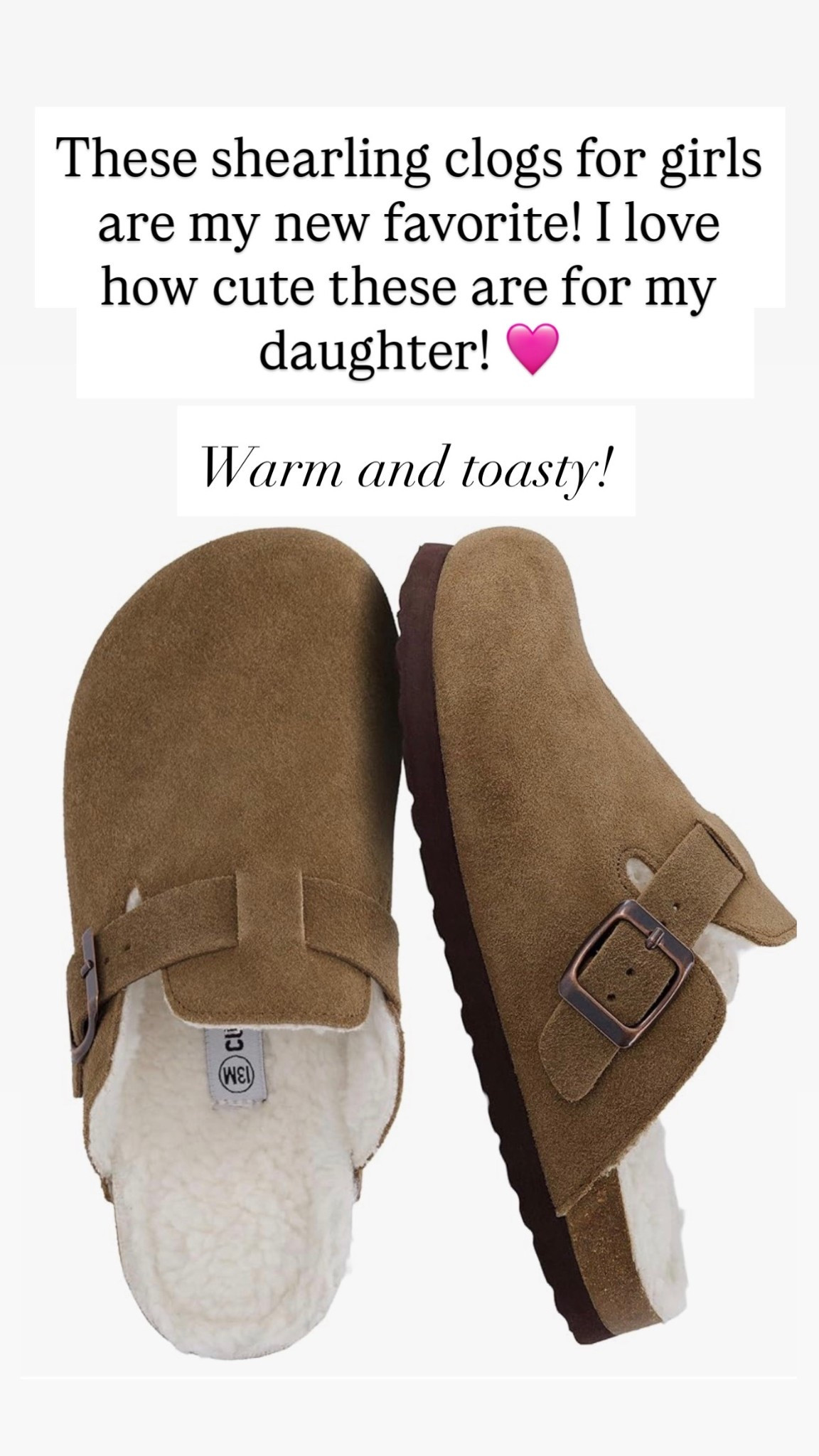Shearling clogs for girls are adorable 🥰 

#LTKKids
