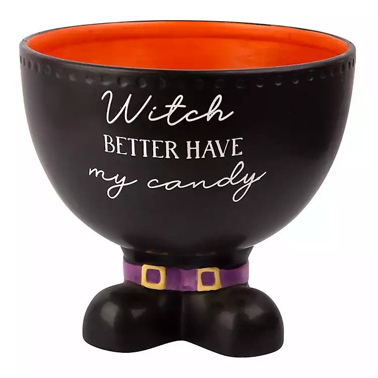 Matte Black Witch Candy Bowl | Kirkland's Home