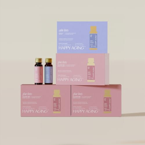 Happy Aging Glow & Calm Kit – Beauty & Balance | 20 Shots (10 Glow + 10 Calm) | Collagen + Relaxation | Amazon (US)