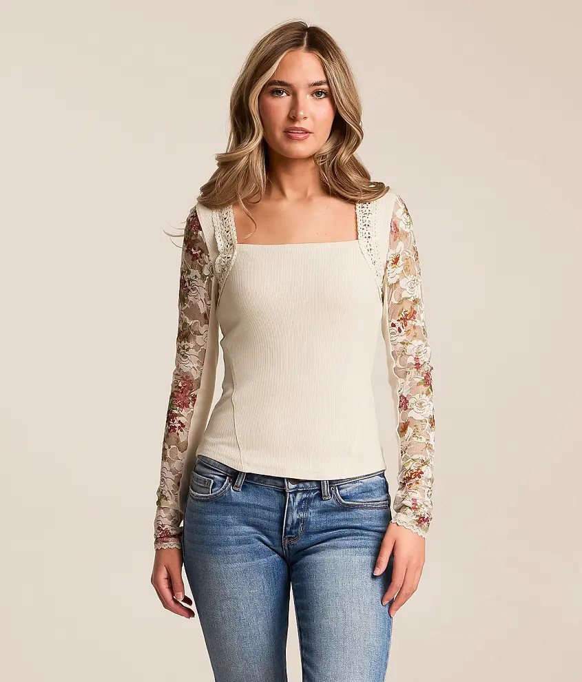 Crochet Square Neck Top | Buckle