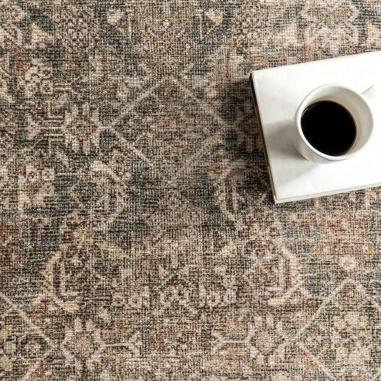 Nuloom Hillstone Collection Traditional Vintage Medallion Area Rug, 5' x 8', Calianna Brown | Walmart (US)