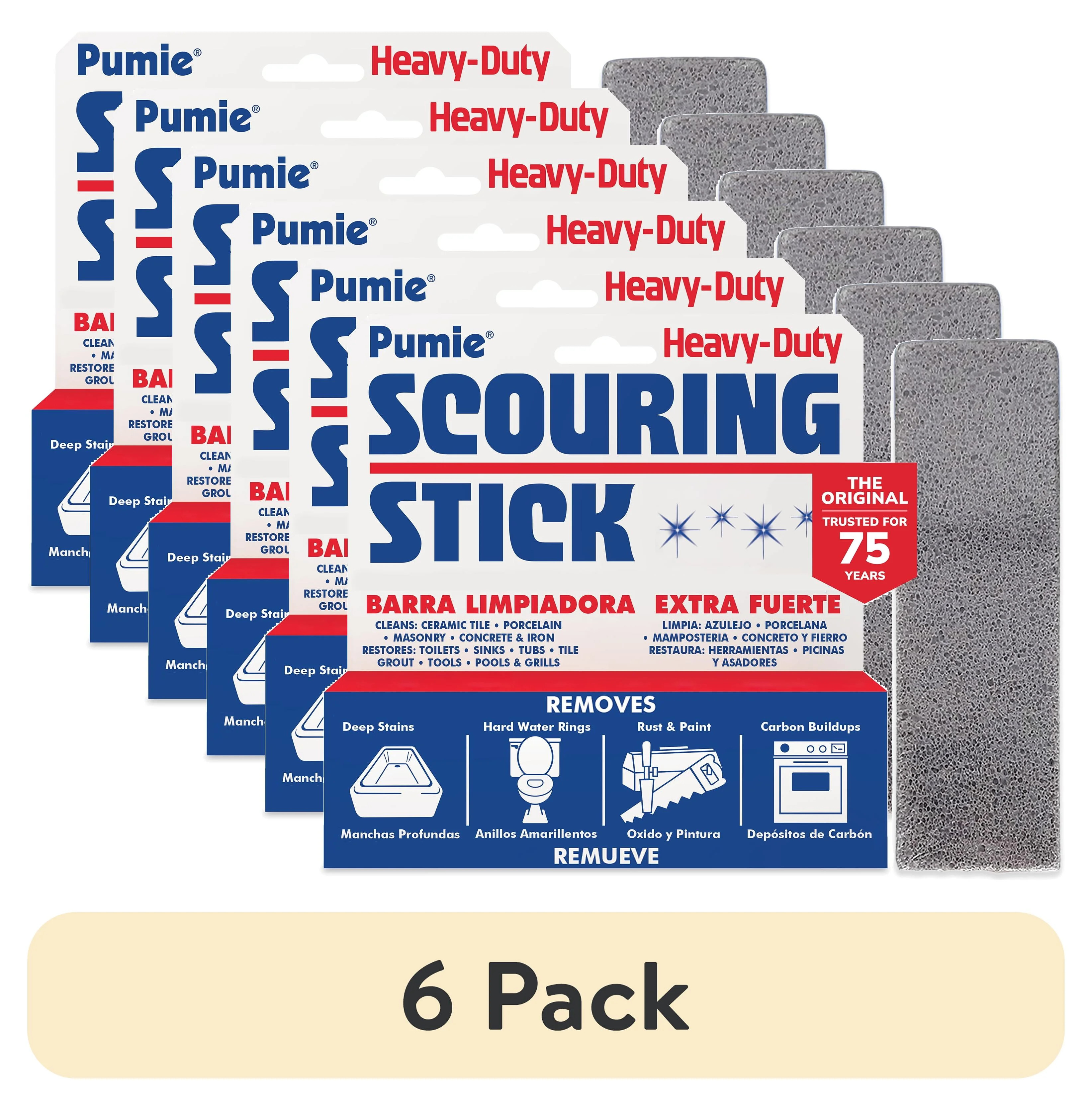(6 pack) Pumie Scouring Stick Indoor and Outdoor Cleaner, 1 Count | Walmart (US)