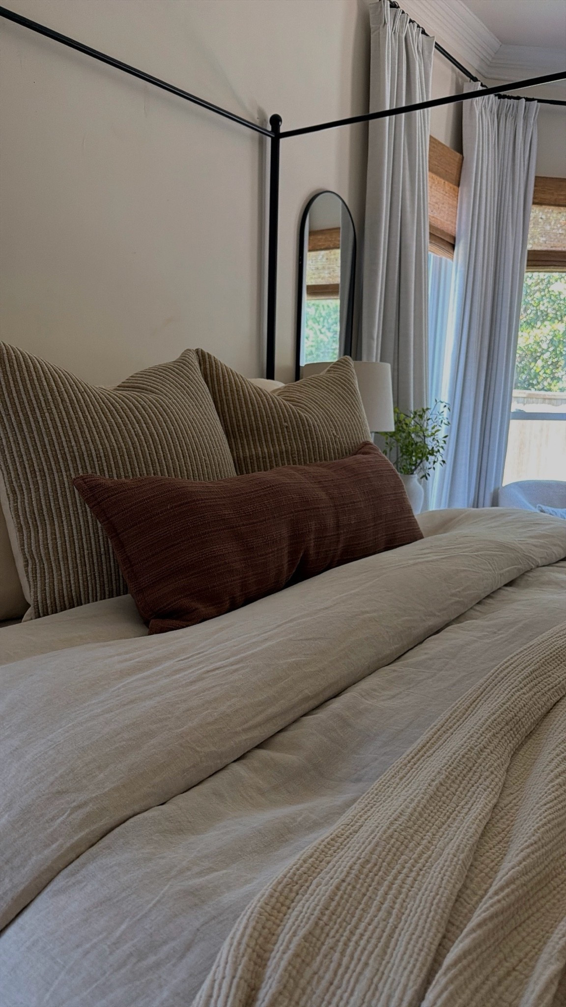 Dreamy new pillow combo im loving in our primary bedroom - this brown lumbar is SO affordable from At Home!

#LTKHome #LTKSaleAlert
