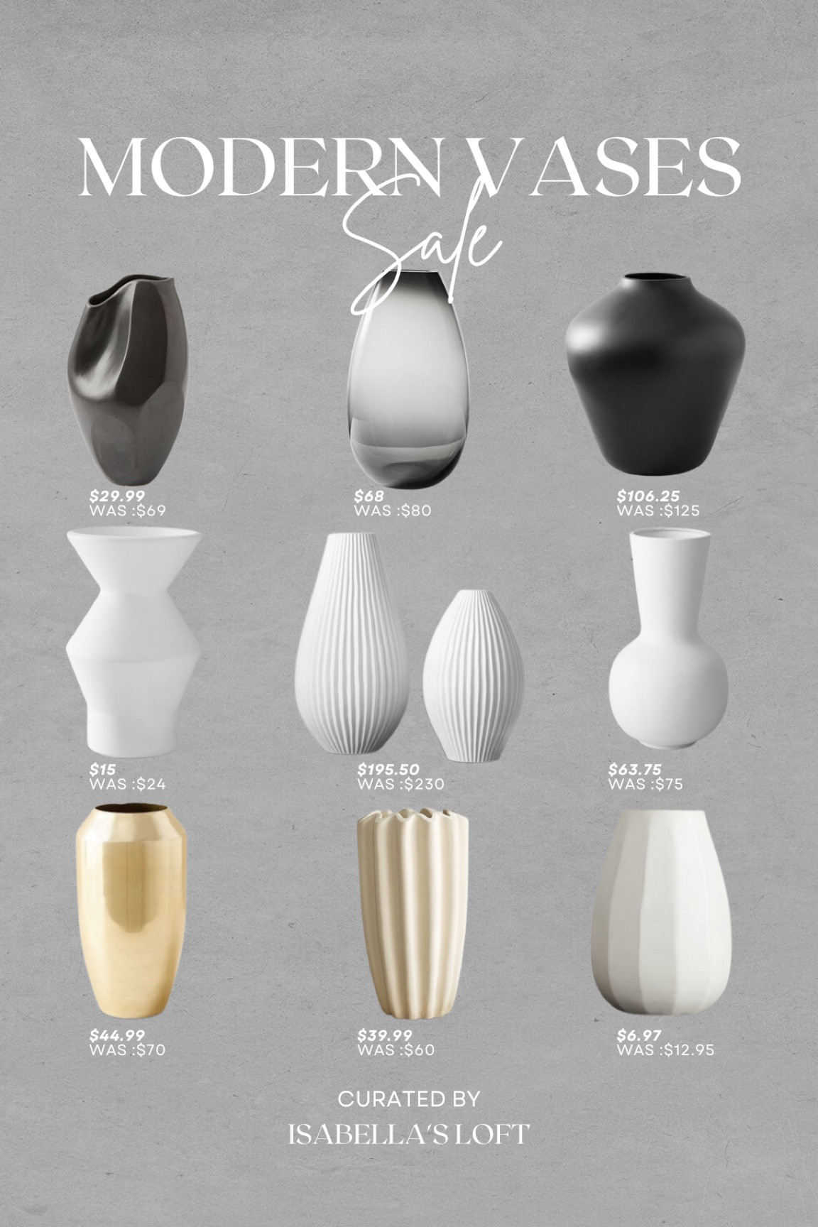 Modern Vases Sale

Media Console, Living Home Furniture, Bedroom Furniture, stand, cane bed, cane furniture, floor mirror, arched mirror, cabinet, home decor, modern decor, mid century modern, kitchen pendant lighting, unique lighting, Console Table, Restoration Hardware Inspired, ceiling lighting, black light, brass decor, black furniture, modern glam, entryway, living room, kitchen, bar stools, throw pillows, wall decor, accent chair, dining room, home decor, rug, coffee table

#LTKhome #LTKFind #LTKbump