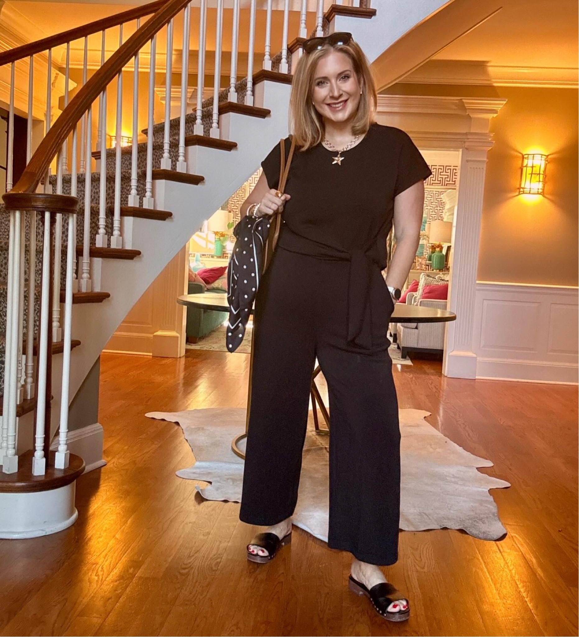 A reminder that this SPANX Air Essentials Jumpsuit exists! Dress up or down. Feels like pajamas! Potty friendly ☺️ I currently have the Himalayan Cloud color in my cart ☁️ I am wearin a Large Petite (I’m 5’4”). 

@spanx #SpanxPartner #OOTD #midsize #jumpsuit